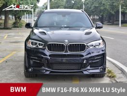 2015-2017 BMW F16-F86 X6 X6M-LU Style body kits With Middle Four Hole Exhaust Tips Front bumper