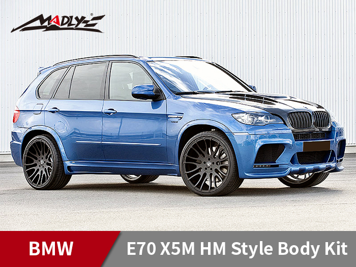 2008-2013 BMW X5/X5M HM Style Body Kits With Double Two Hole Exhaust Tips Fenders Flares