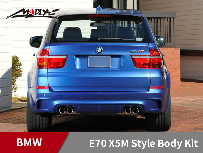 2008-2013 BMW X5/X5M HM Style Body Kits With Double Two Hole Exhaust Tips Rear Bumper​