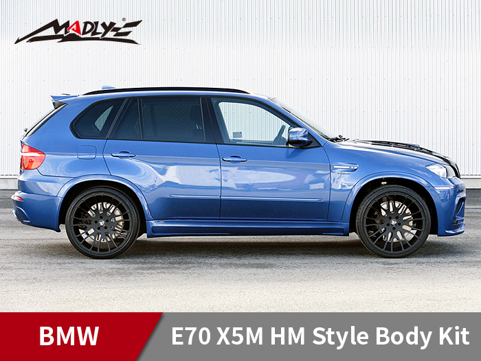 2008-2013 BMW X5/X5M HM Style Body Kits With Double Two Hole Exhaust Tips Side Skirts
