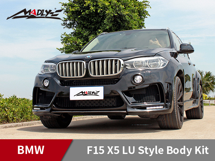 2014-2016 BMW F15 X5 / X5M LU style wide body kits With Double Two Hole Exhaust Tips