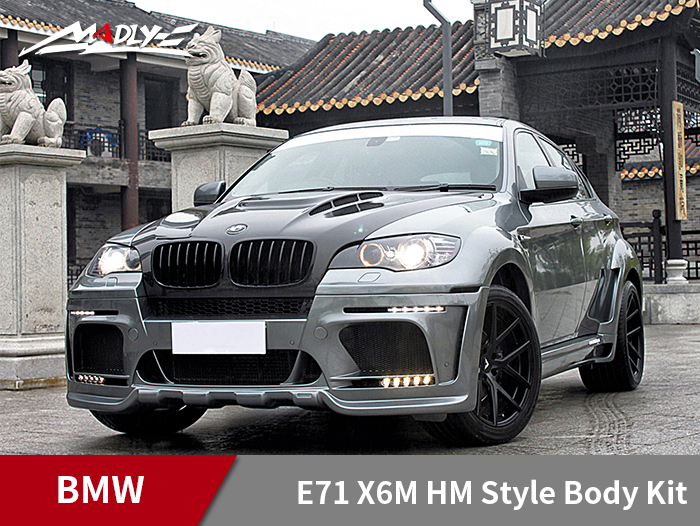 2008-2014 BMW E71 X6M HM Style Body Kits With Middle Round Exhaust Tips