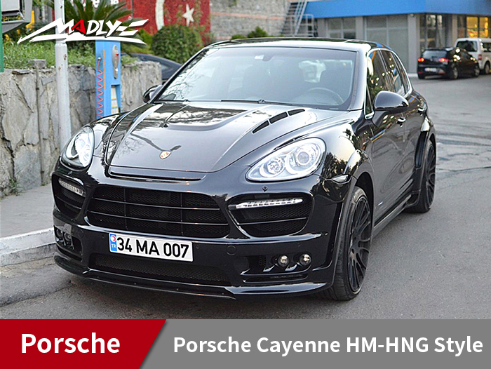 2011-2014 Porsche Cayenne HM-HNG Style Wide Body Kits With Middle Round Exhaust Tips