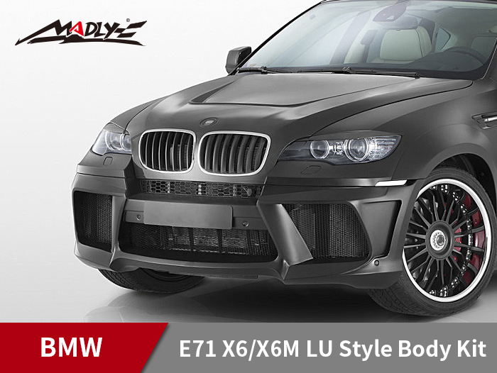 2008-2014 BMW E71 X6/X6M LU Style Body Kits With Double Two Hole Exhaust Tips Front Bumper