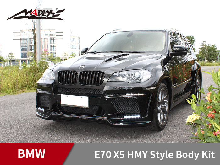 2011-2013 BMW X5 E70 HMY Style Wide Body Kits With Middle Round Exhaust Tips